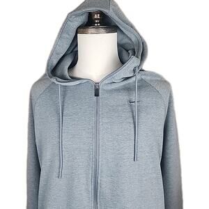 Nike Dri-FIT Men's Full-Zip Vented Hoodie Jacket - Heather Gray - Sz L